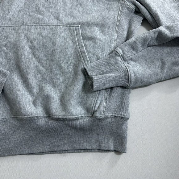 Champion Reverse Weave Double Sided Graphic Pullover Hoodie Sweatshirt Red Gray - Picture 3 of 13